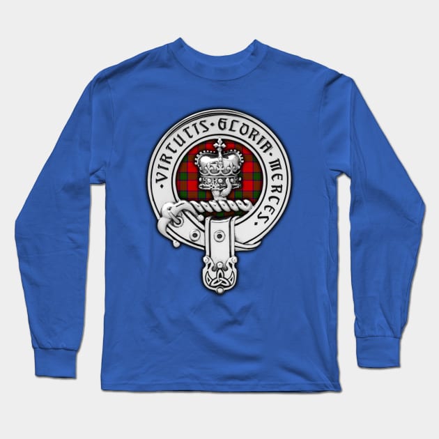 Clan Donnachaidh (Robertson) Crest Badge Long Sleeve T-Shirt by Taylor'd Designs